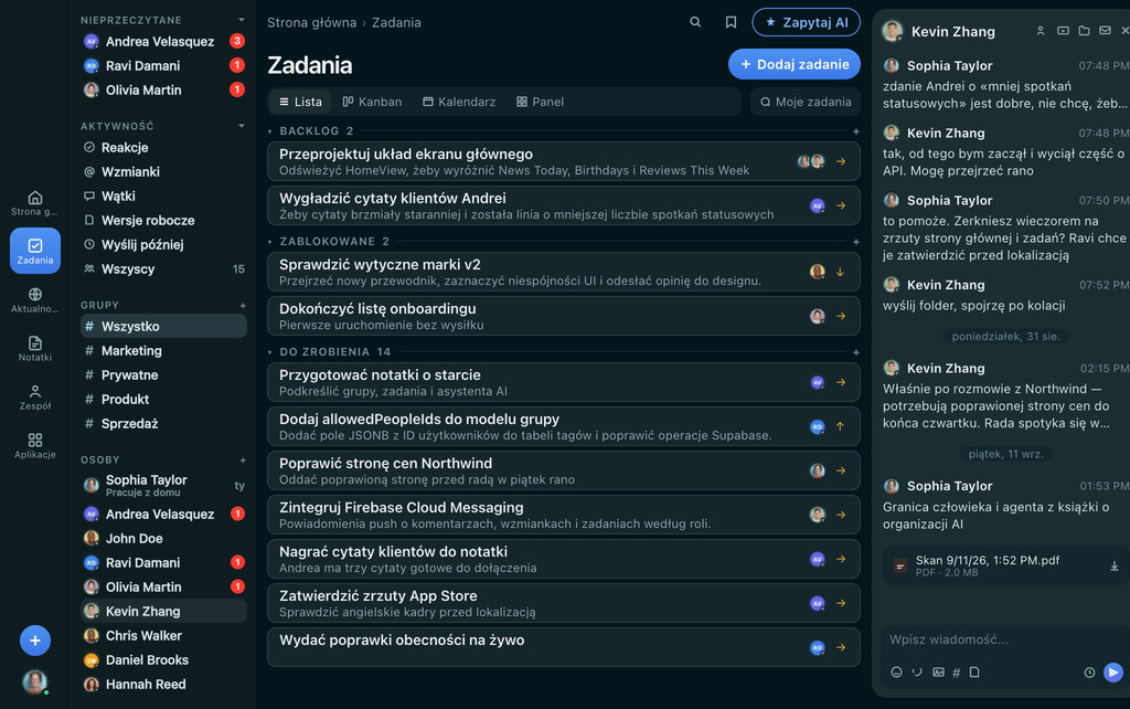 FabricLoop Zadania